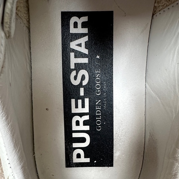 SOLD: Golden Goose Pure Star Bicolor Leather Low-Top Sneakers - Picture 6 of 16